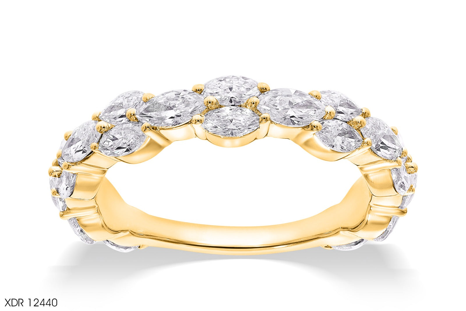 Prong Setting Three Quarter Eternity Diamonds Rings