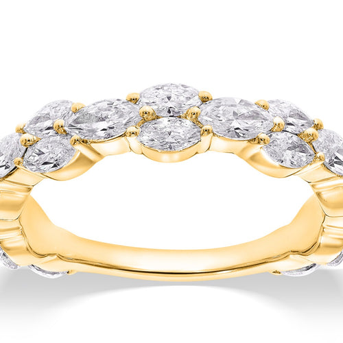 Prong Setting Three Quarter Eternity Diamonds Rings