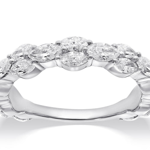 Prong Setting Three Quarter Eternity Diamonds Rings