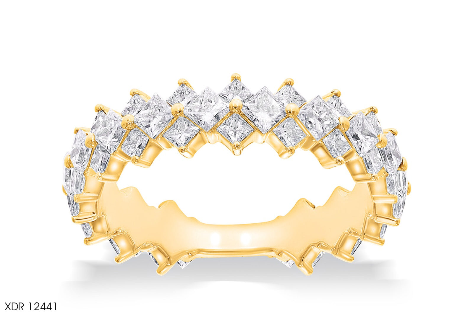Prong Setting Three Quarter Eternity Diamonds Rings