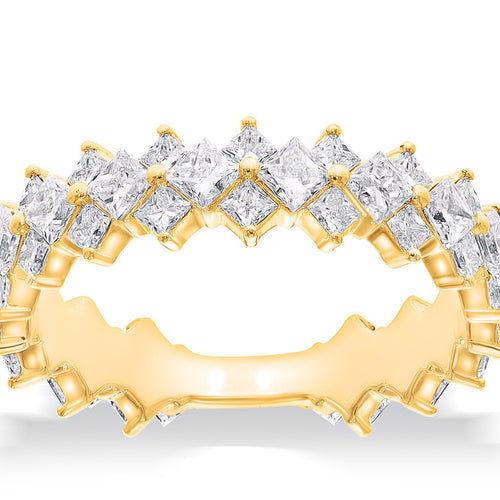 Prong Setting Three Quarter Eternity Diamonds Rings