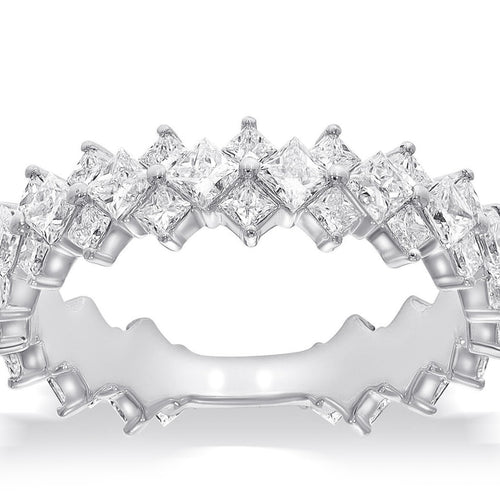 Prong Setting Three Quarter Eternity Diamonds Rings