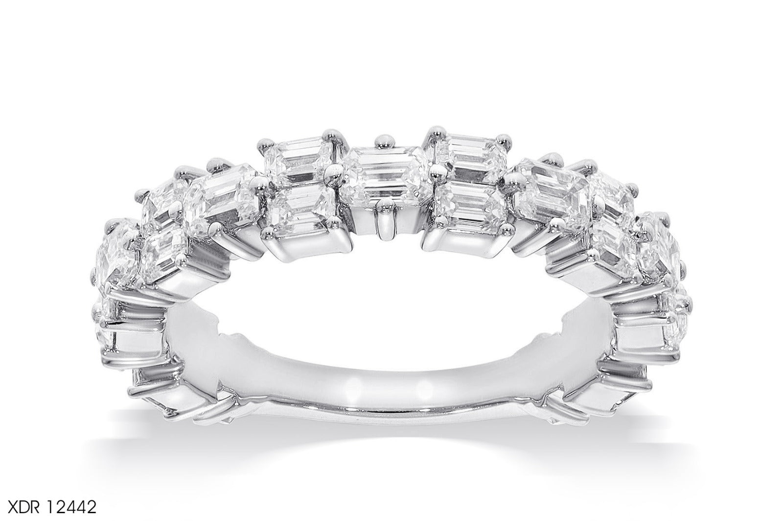 Prong Setting Three Quarter Eternity Diamonds Rings