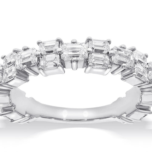 Prong Setting Three Quarter Eternity Diamonds Rings
