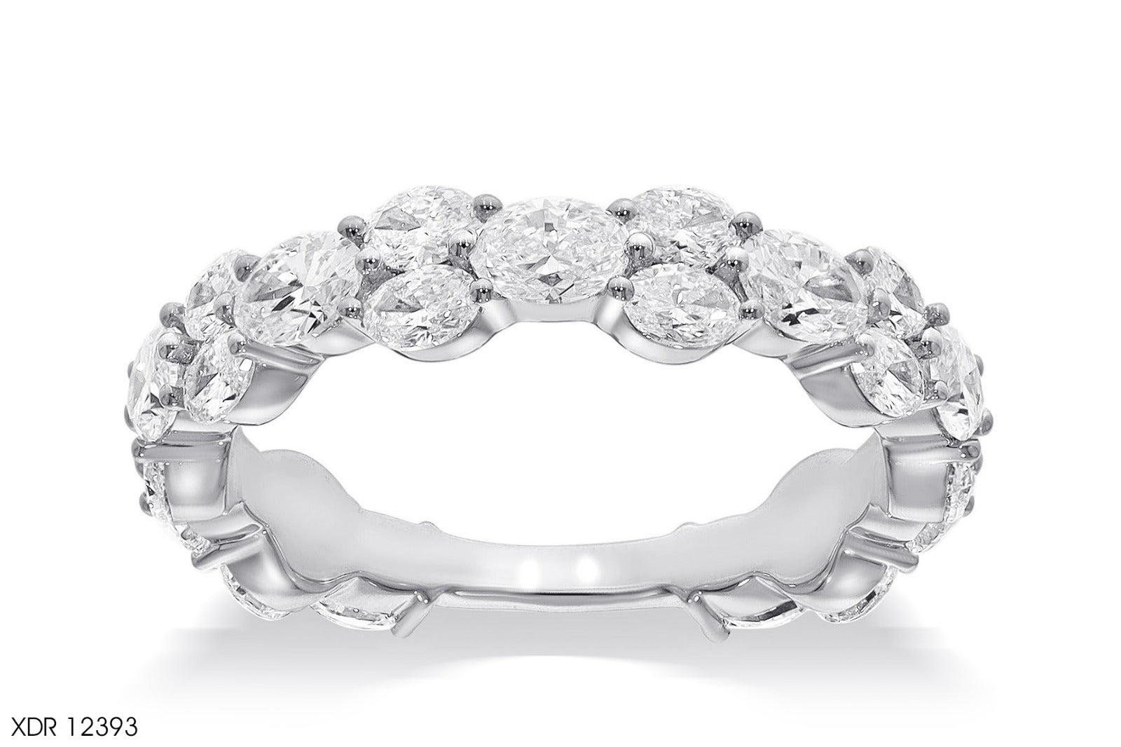 Prong Setting Three Quarter Eternity Diamonds Rings