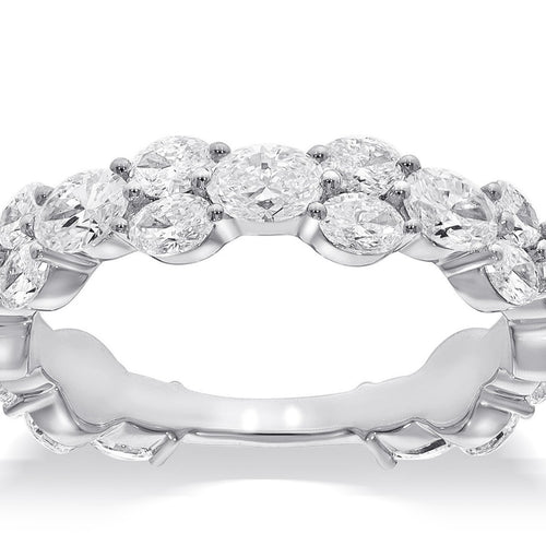Prong Setting Three Quarter Eternity Diamonds Rings