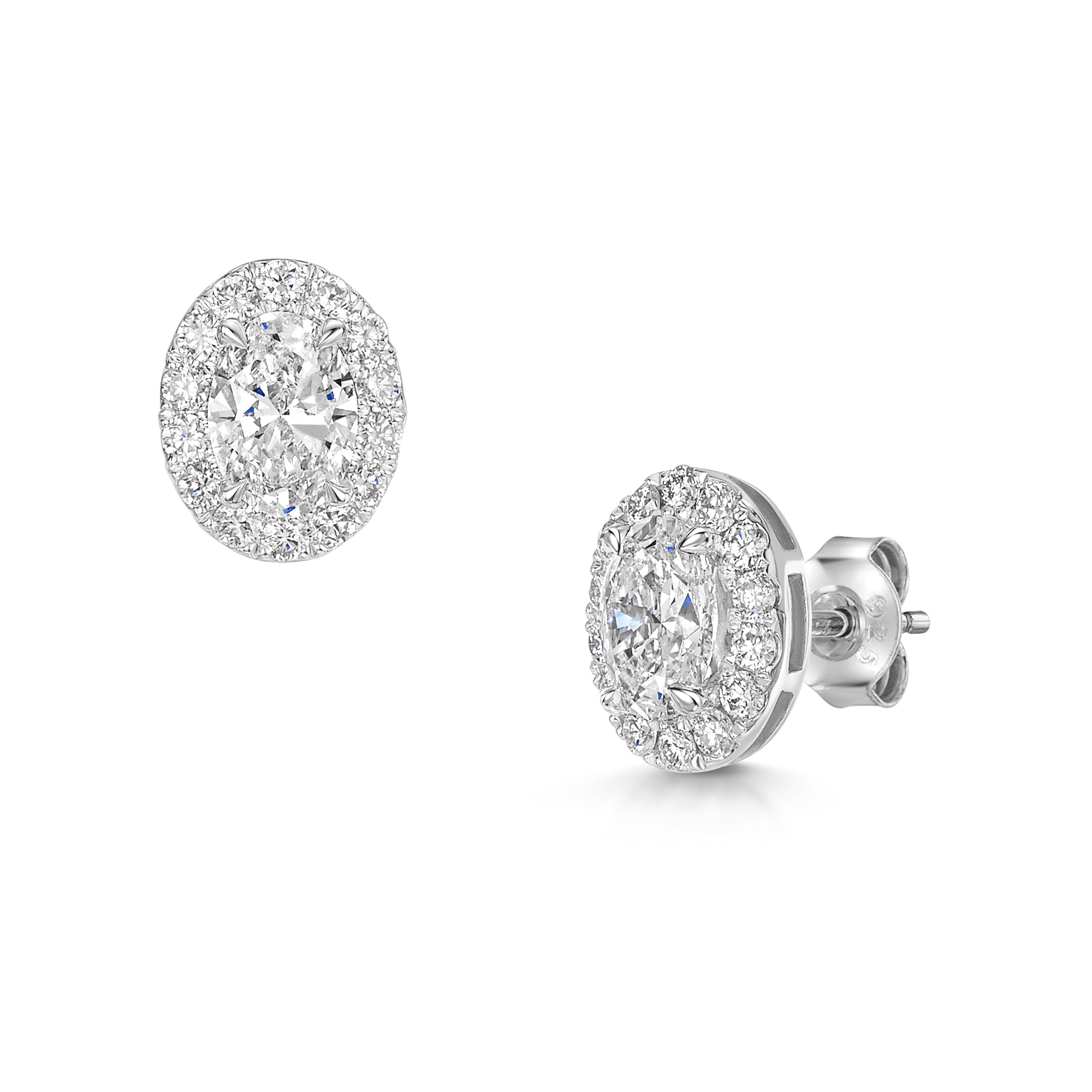 Talon Setting HaloDiamonds Earrings