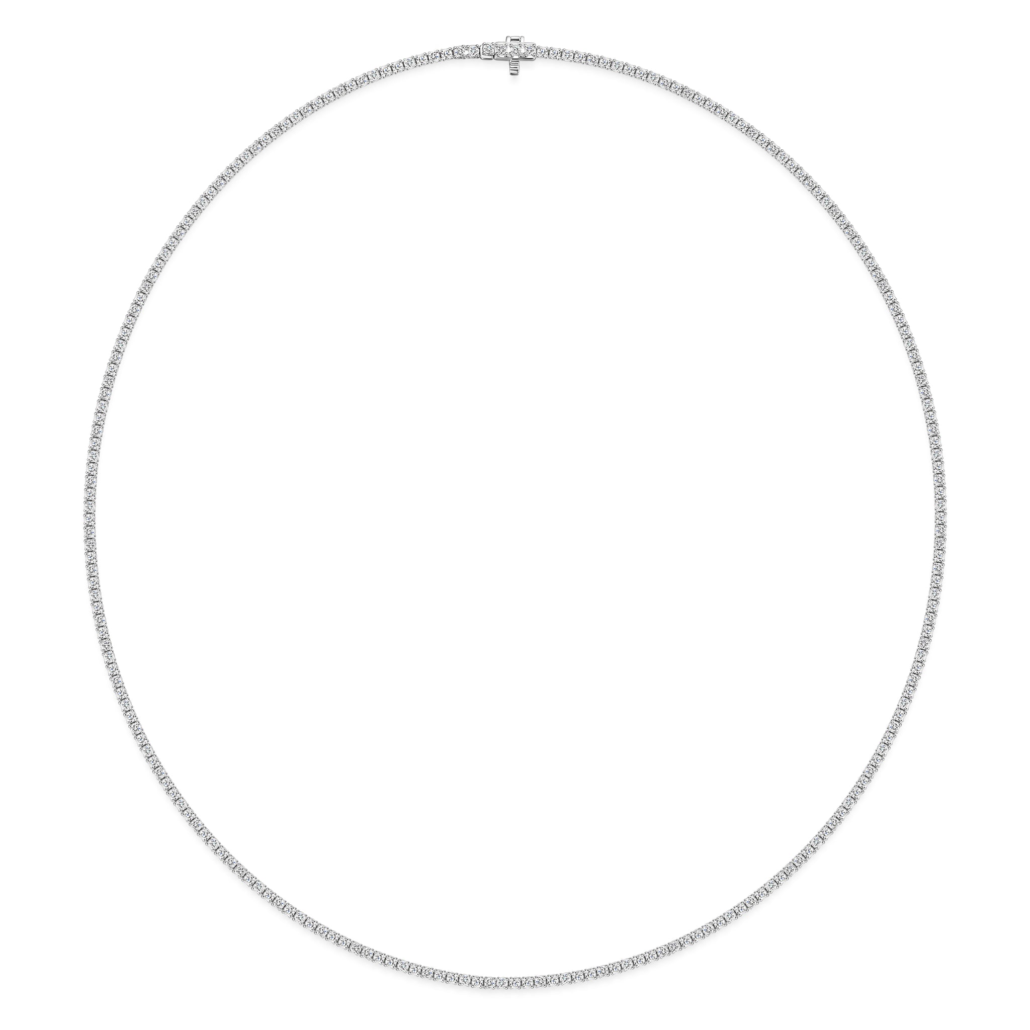 Prong Setting Tennis Necklaces