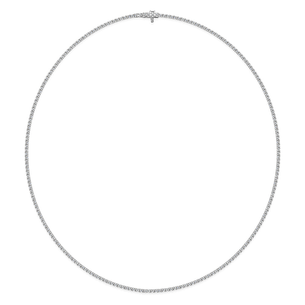 Prong Setting Tennis Necklace Diamonds Necklace