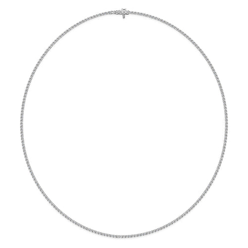 Prong Setting Tennis Necklace Diamonds Necklace