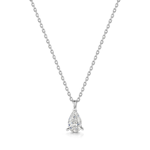 Prong Setting Pendant With Chain