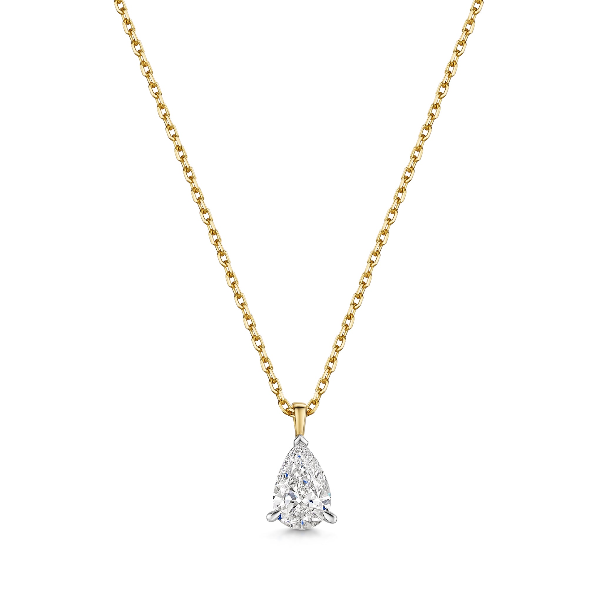 Prong Setting Pendant With Chain