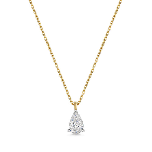 Prong Setting Pendant With Chain