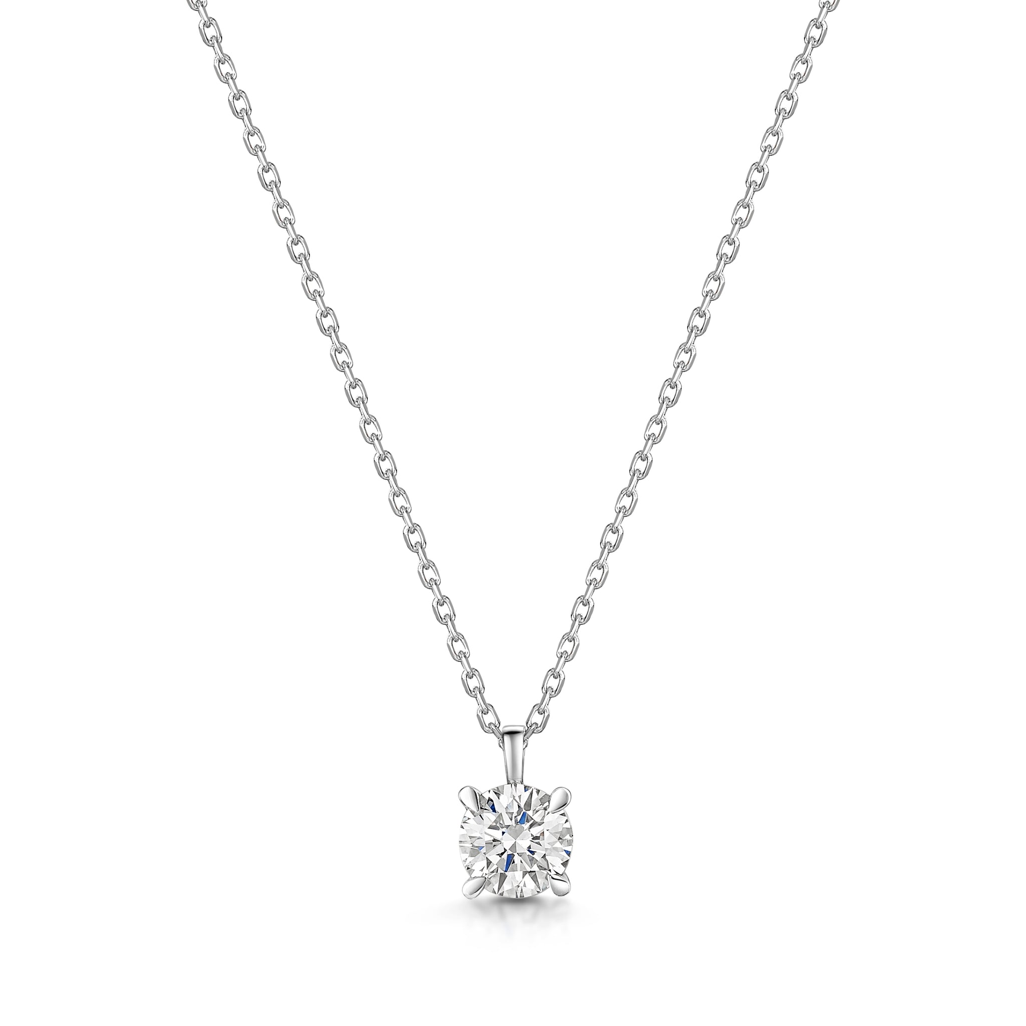 Prong Setting Pendant With Chain
