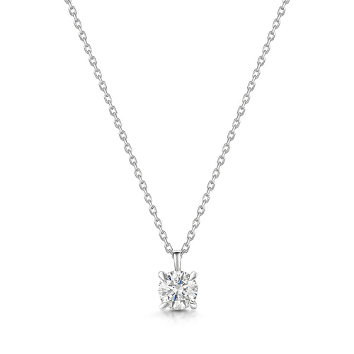 Prong Setting Pendant With Chain
