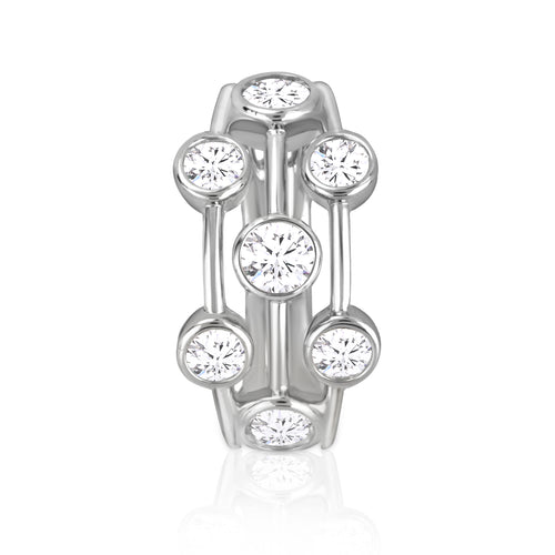 Bezel Setting Multi-Stone Diamonds Rings