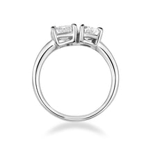 Talon Setting Two Stone Ring Diamonds Rings