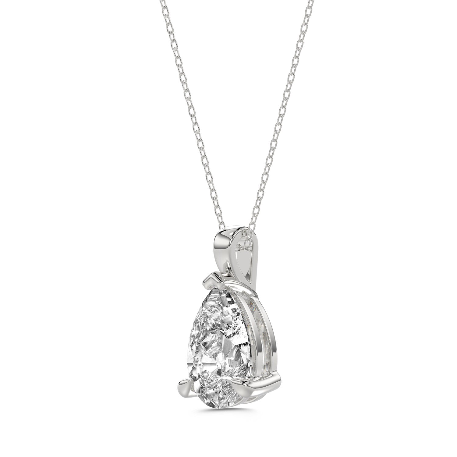 Talon Setting Single Stone Diamonds Pendants