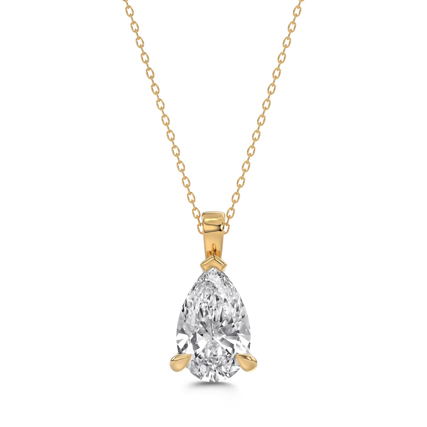 Talon Setting Single Stone Diamonds Pendants