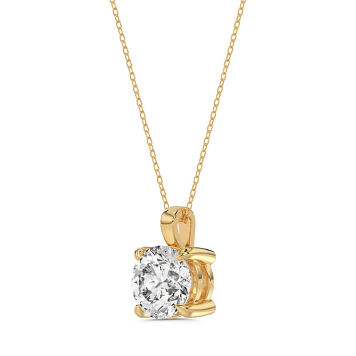 Talon Setting Single Stone Diamonds Pendants