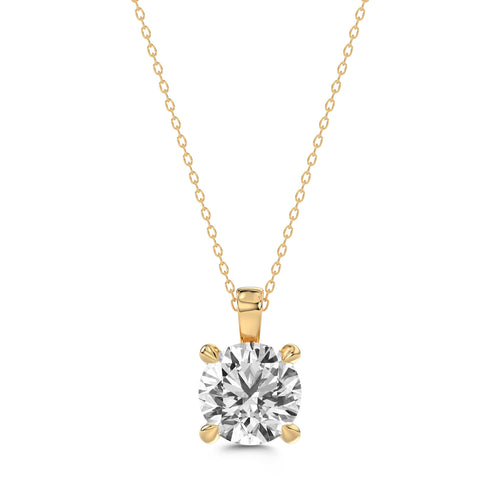 Talon Setting Single Stone Diamonds Pendants