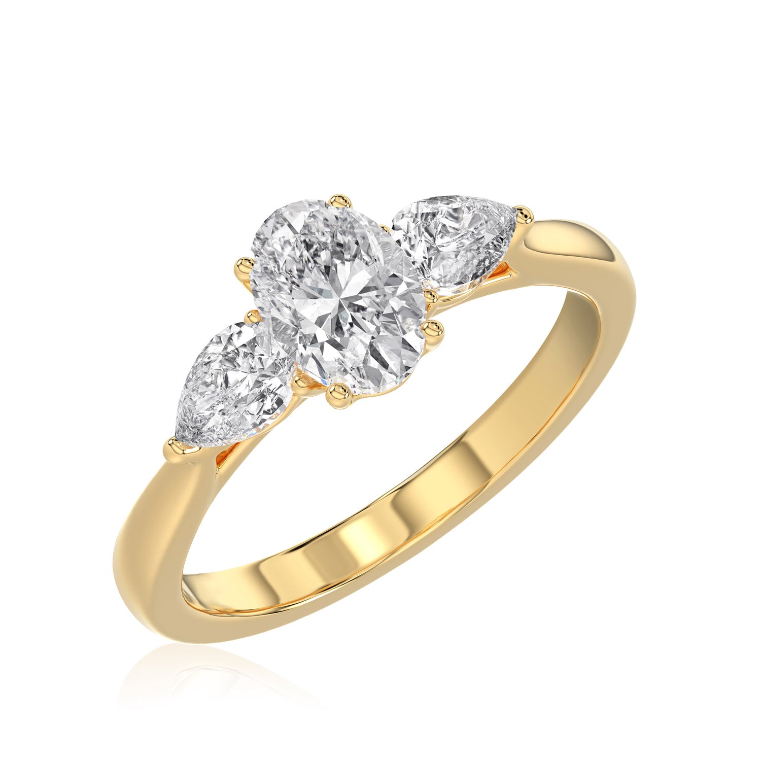 Prong Setting Three Stone Ring Diamonds Rings