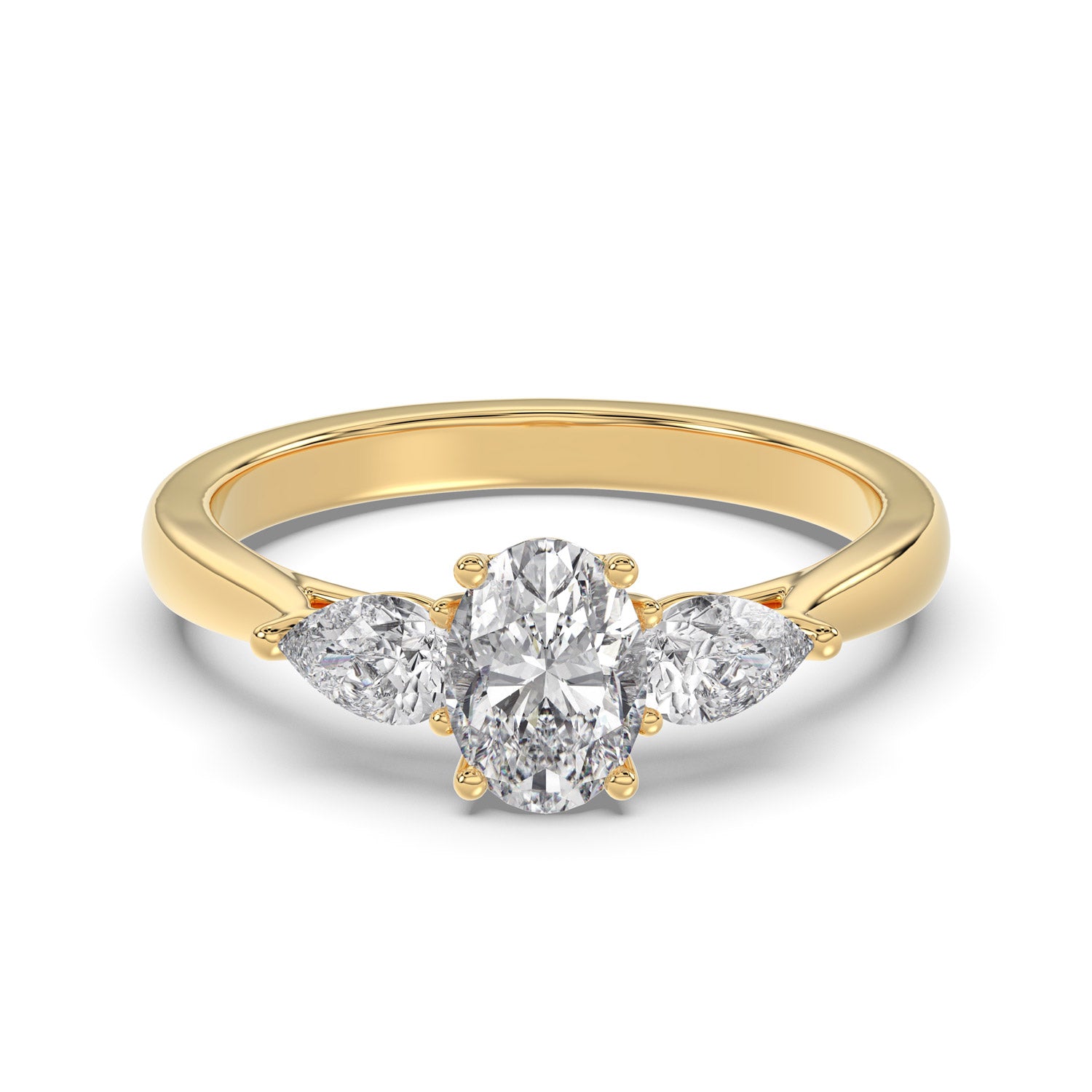 Prong Setting Three Stone Ring Diamonds Rings