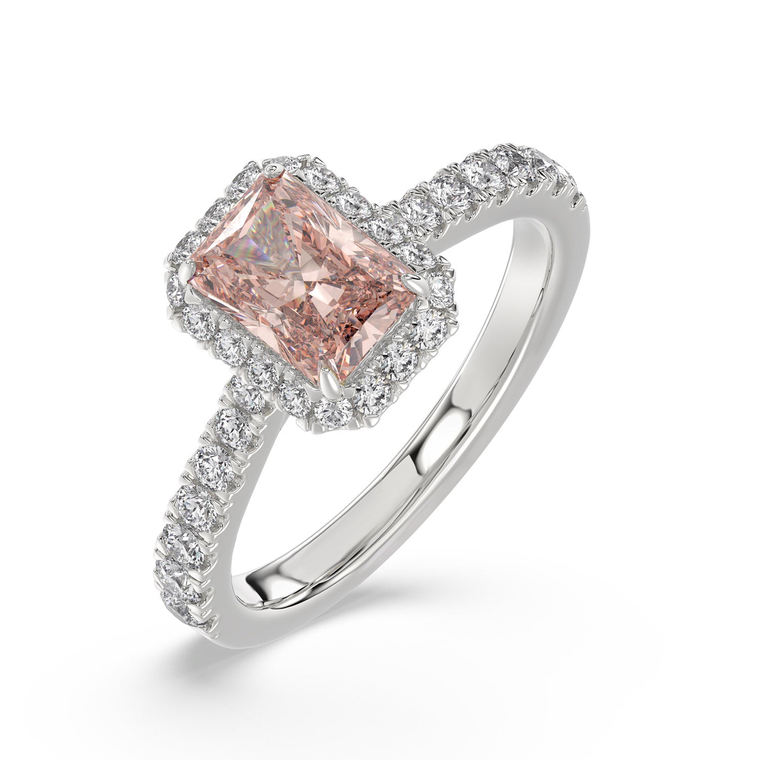 Talon Setting Halo Diamonds Rings