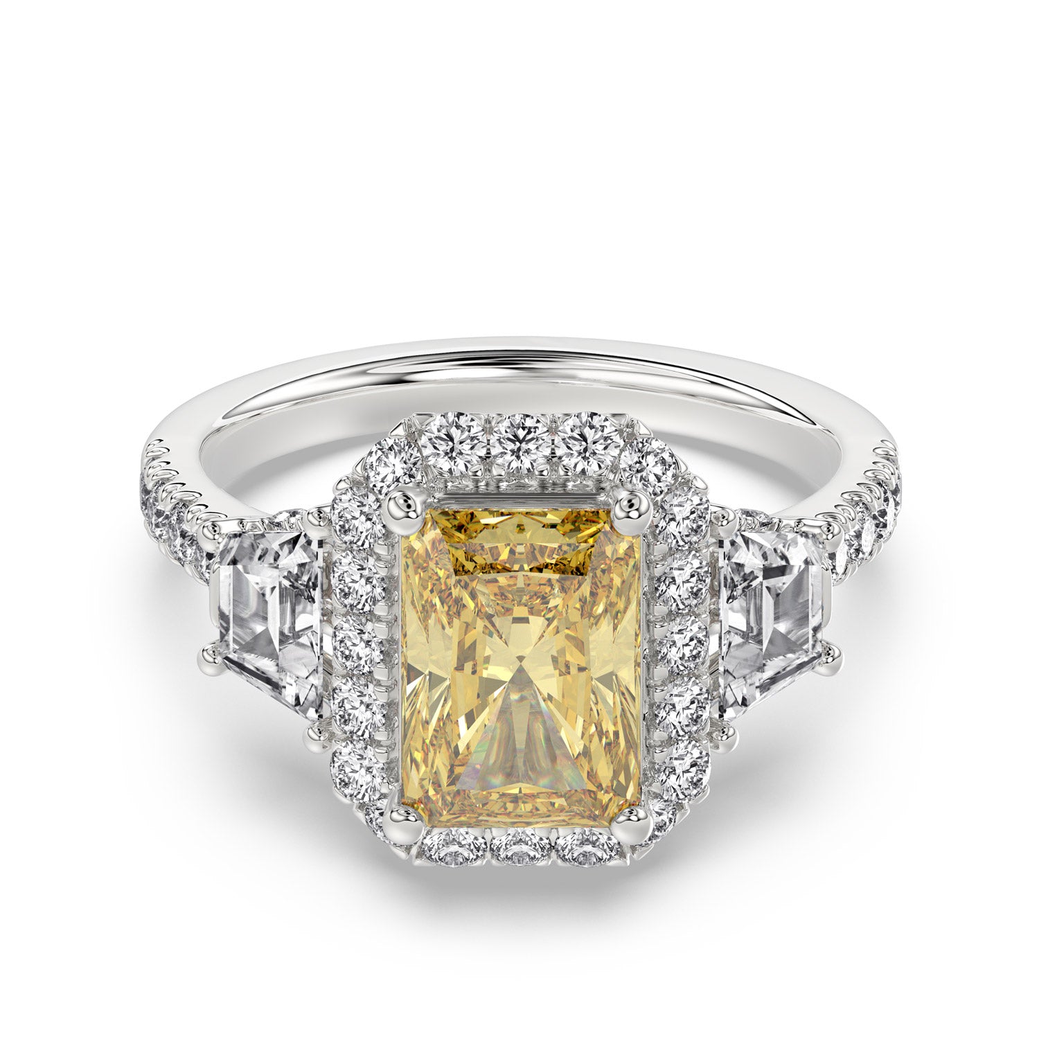 Talon Setting Halo Diamonds Rings