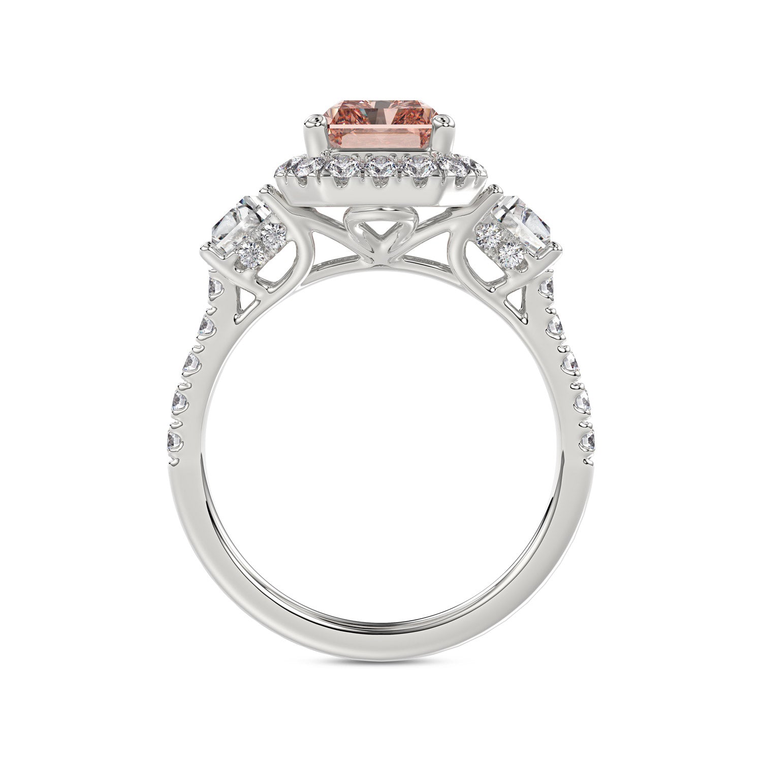 Talon Setting Halo Diamonds Rings