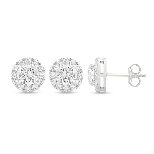 Talon Setting Halo Earring