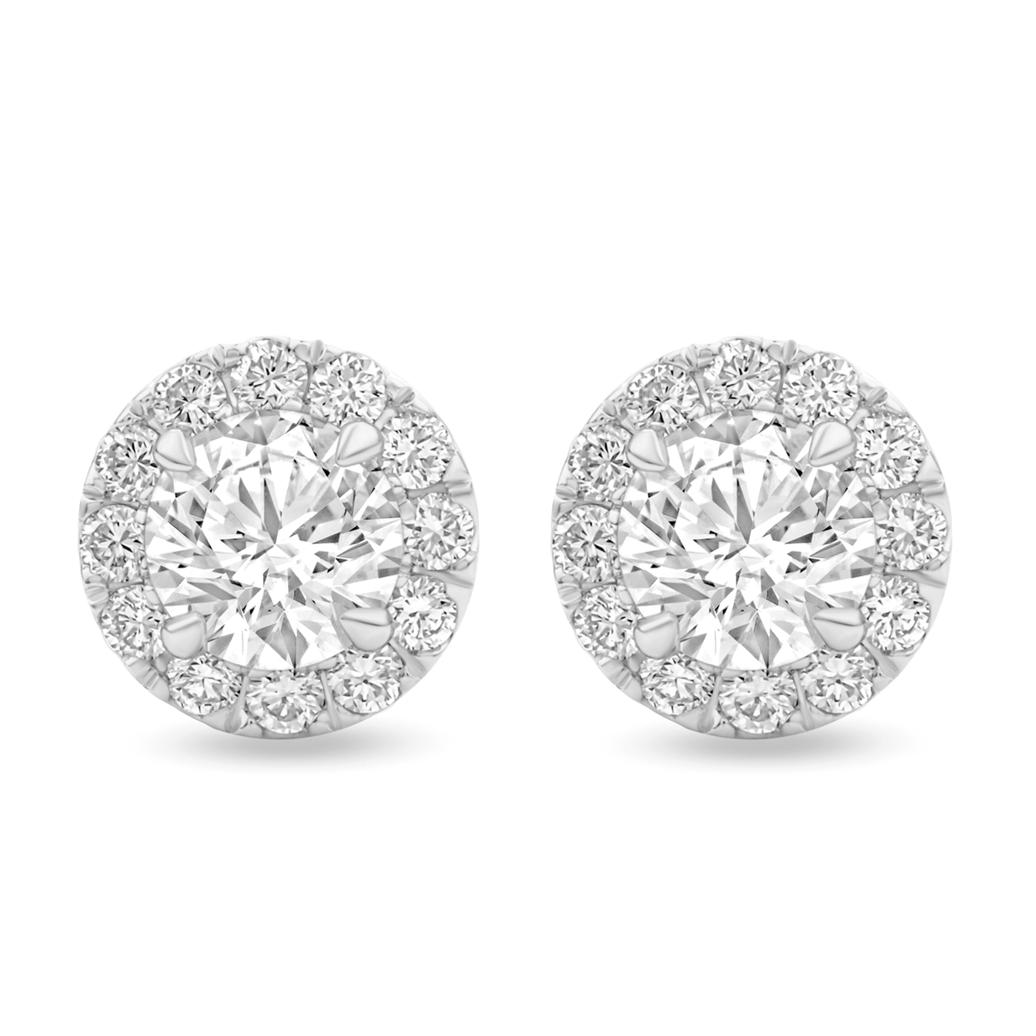 Talon Setting Halo Earring