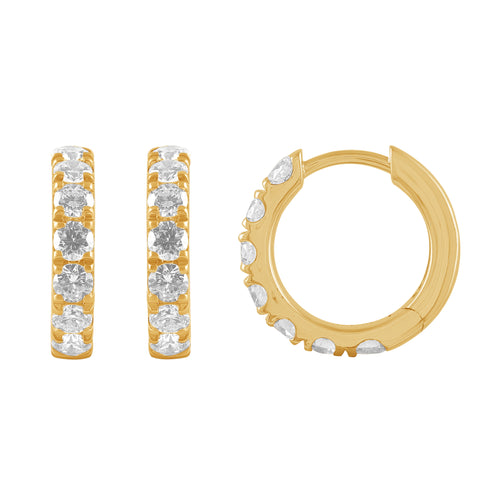 Prong Setting HuggiesDiamonds Earrings
