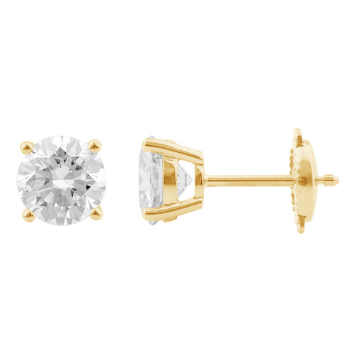 Prong Setting StudsDiamonds Earrings