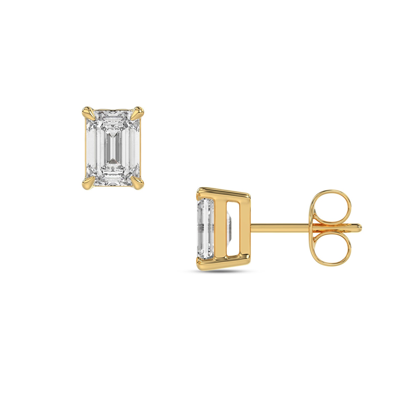Bezel Setting StudsDiamonds Earrings