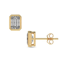 Bezel Setting StudsDiamonds Earrings