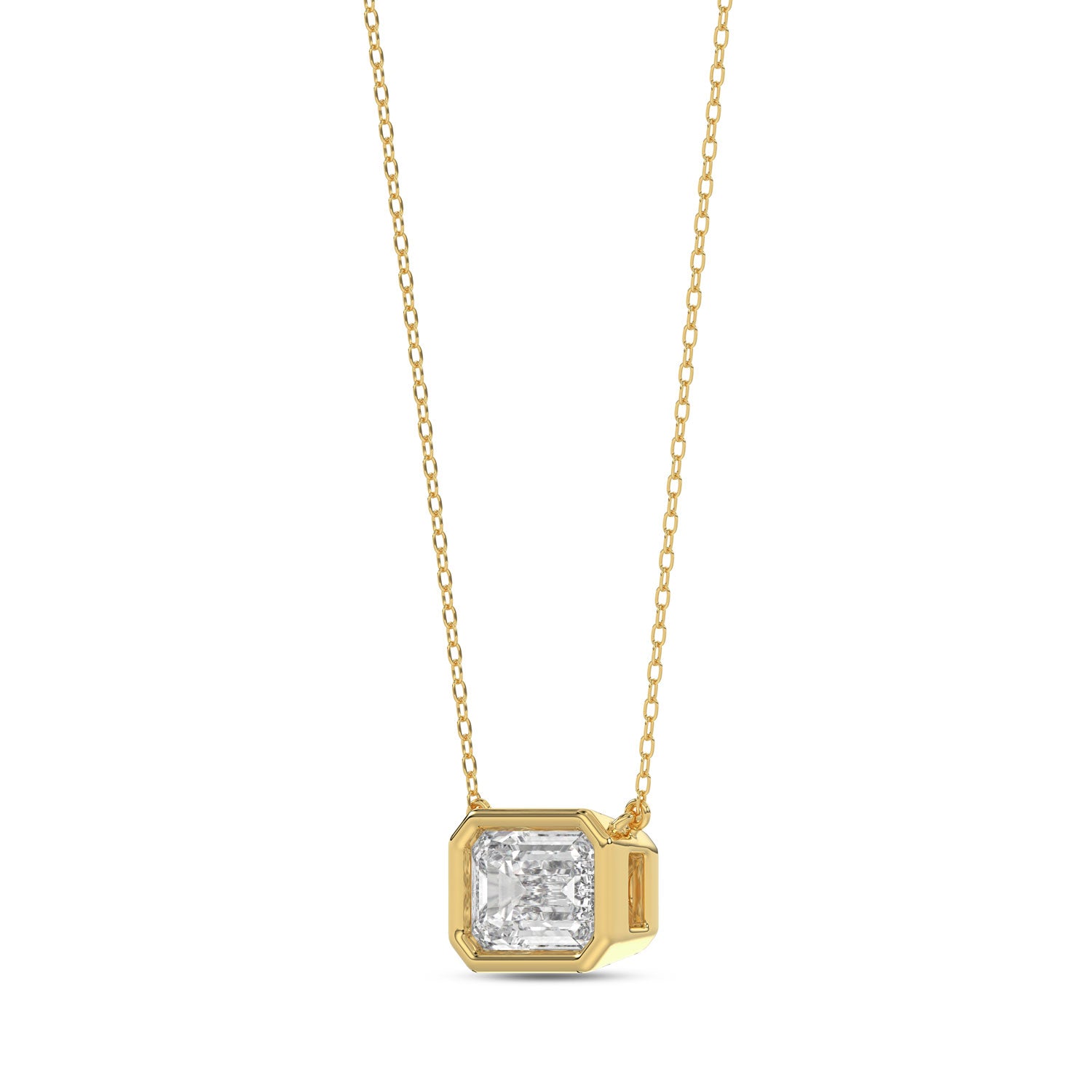 Bezel Setting Single Stone Diamonds Pendants