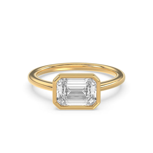 Bezel Setting Solitaire Diamonds Rings