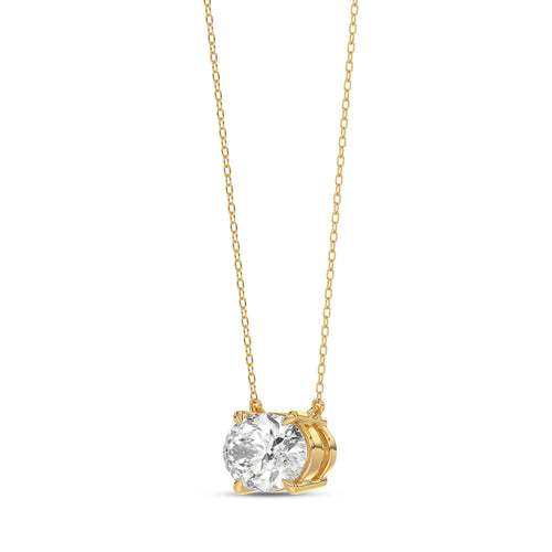 Talon Setting Single Stone Diamonds Pendants