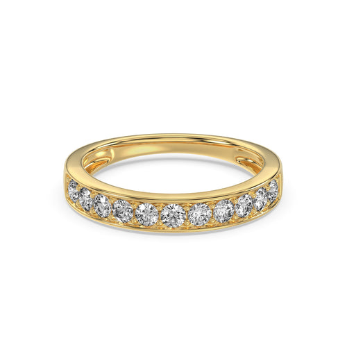 Channel Setting Half Eternity   Diamonds Rings