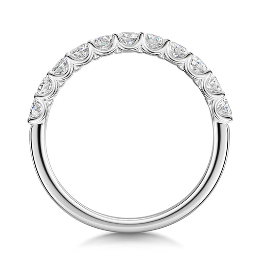 Prong Setting Half Eternity Diamond Ring