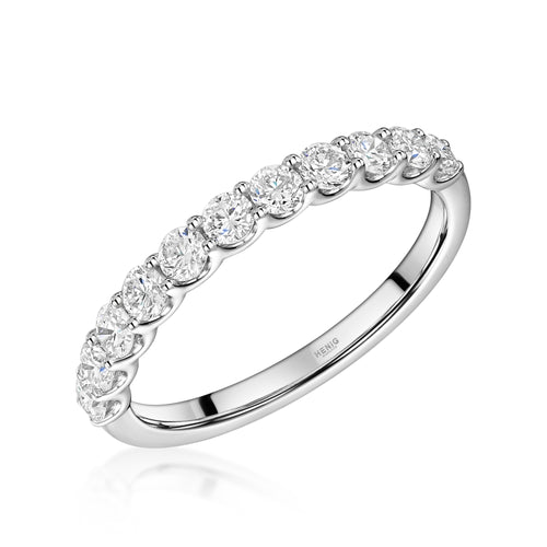 Prong Setting Half Eternity Diamond Ring