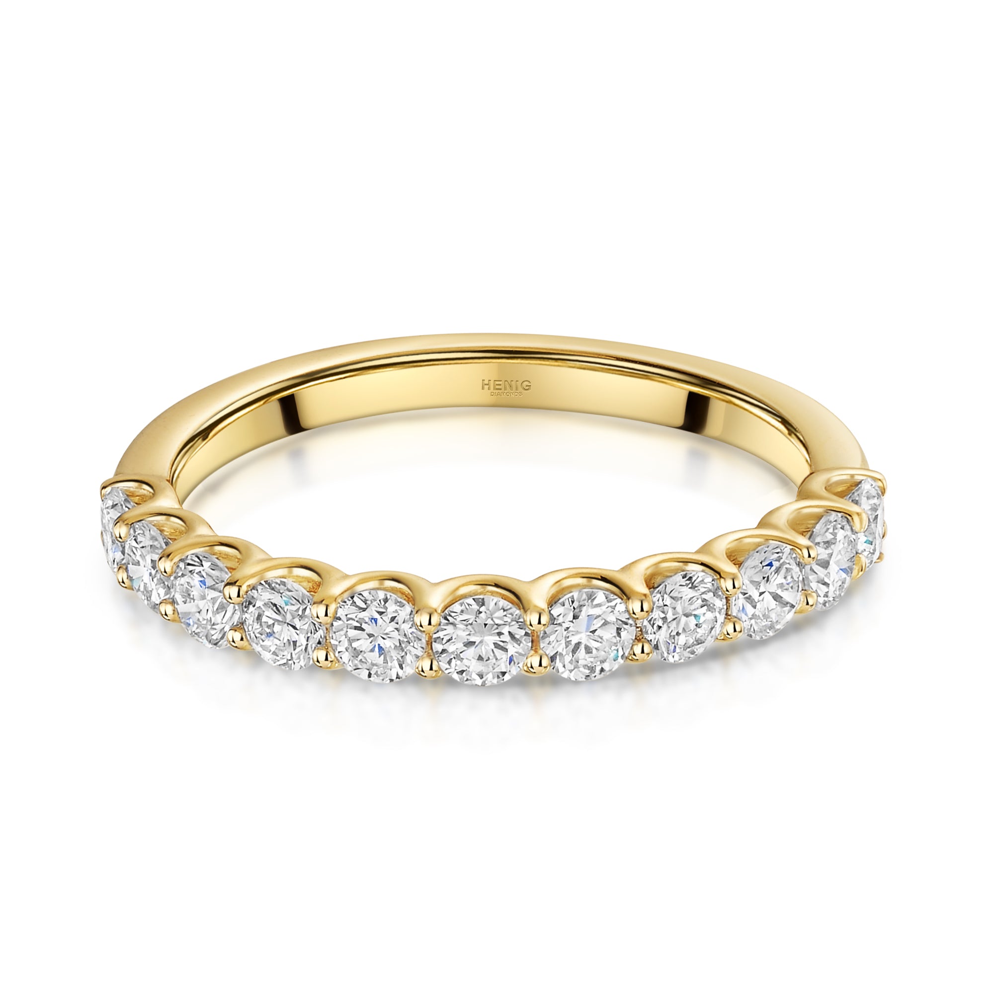 Prong Setting Half Eternity Diamond Ring