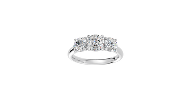 Talon Setting Three stone Ring Diamonds Rings
