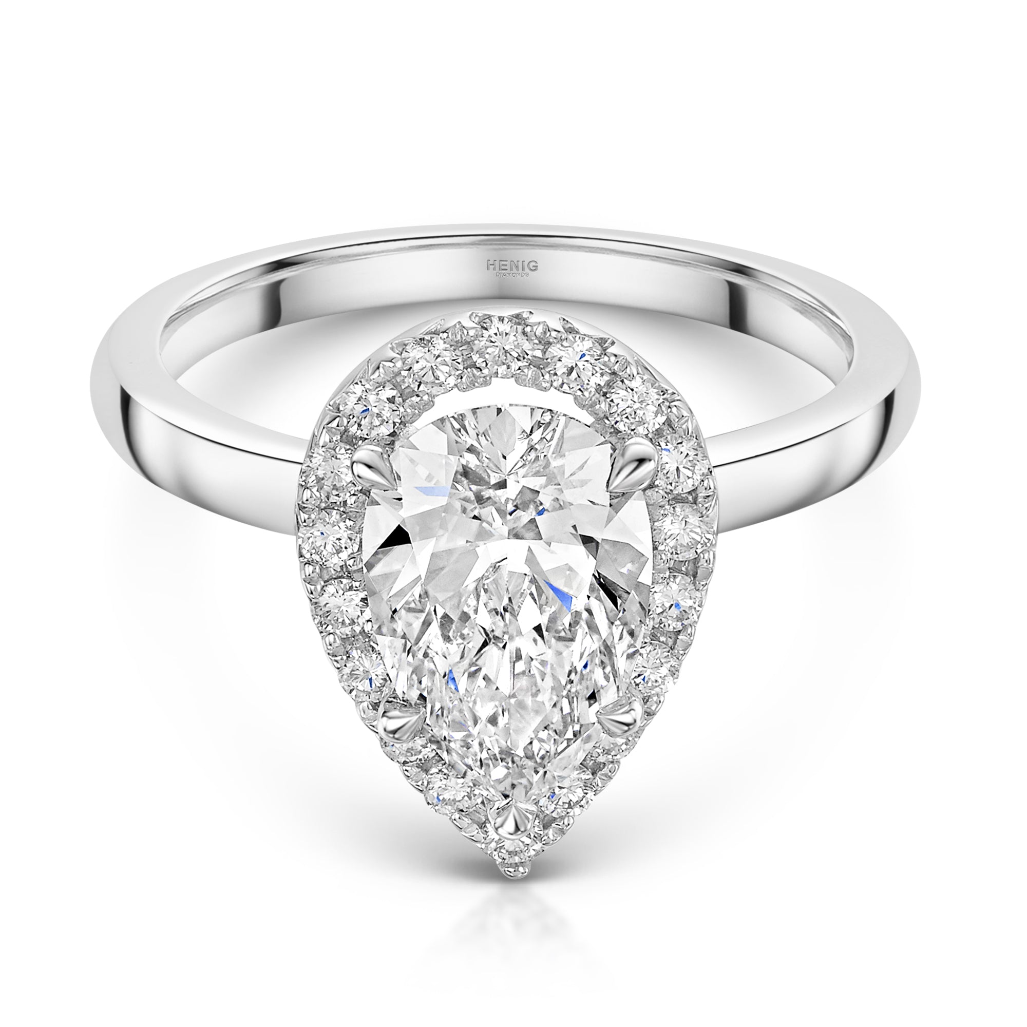 Talon Setting Halo Diamond Ring