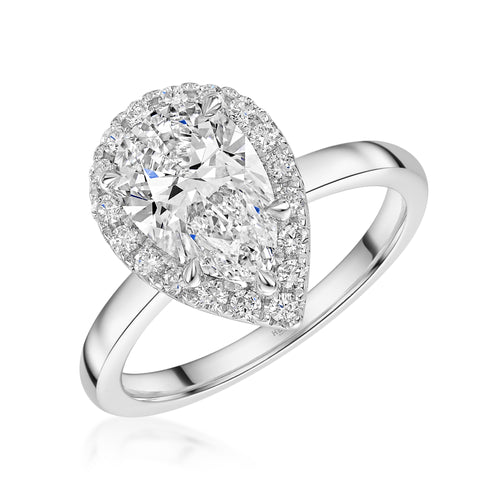 Talon Setting Halo Diamond Ring