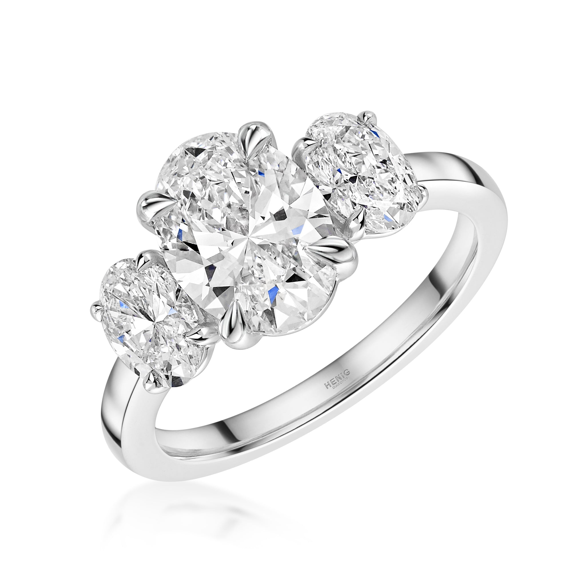 Talon Setting Three stone Ring Diamonds Rings