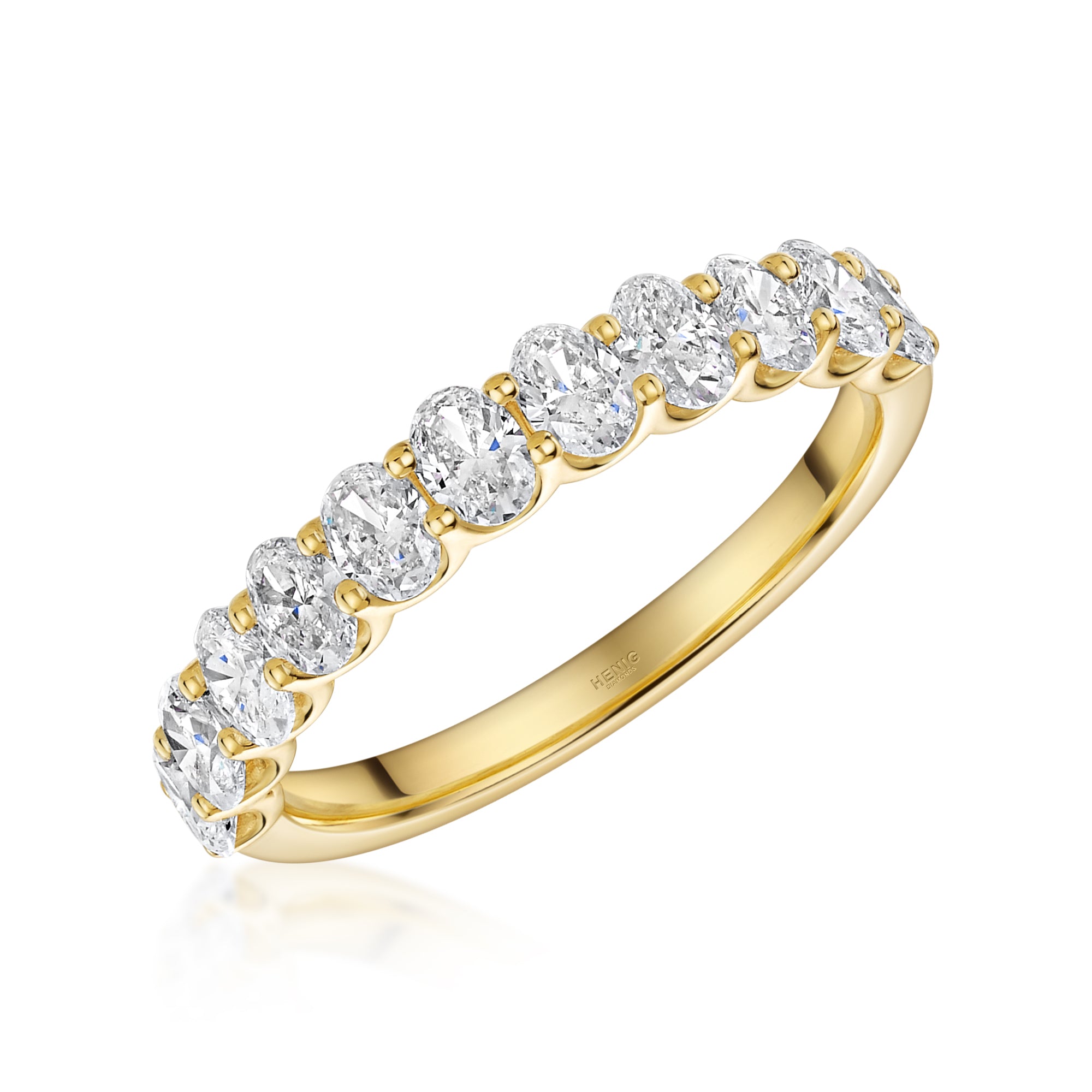 Prong Setting Half Eternity Diamond Ring