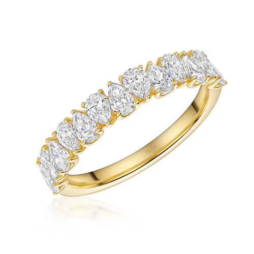 Prong Setting Half Eternity Diamond Ring