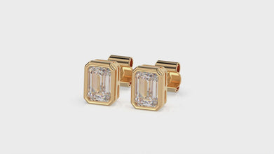 Bezel Setting StudsDiamonds Earrings